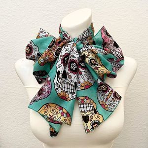 Day of the Dead Sugar Skull Long Scarf, Dias de Los Muertos, NEW